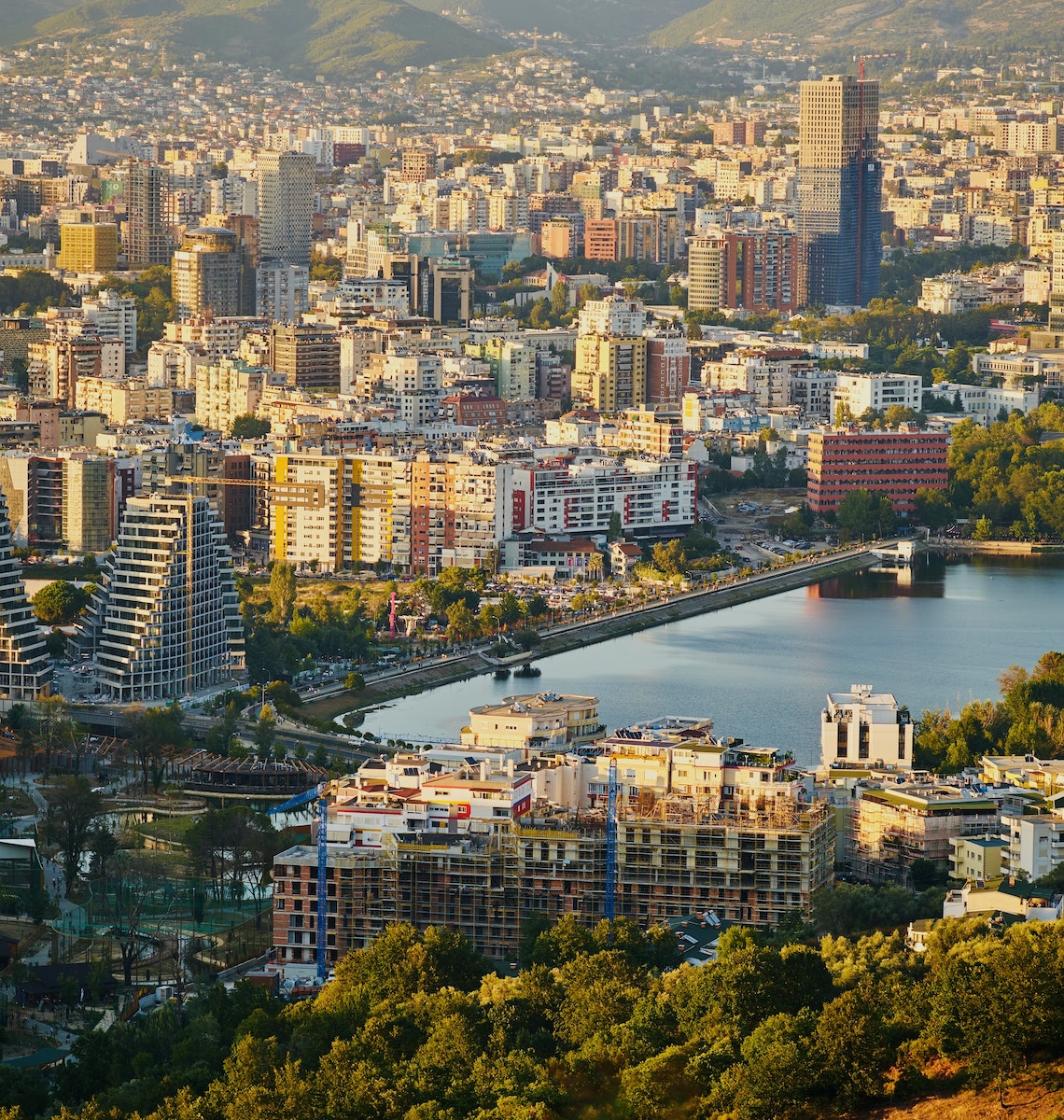 Aerial View of City Buildings