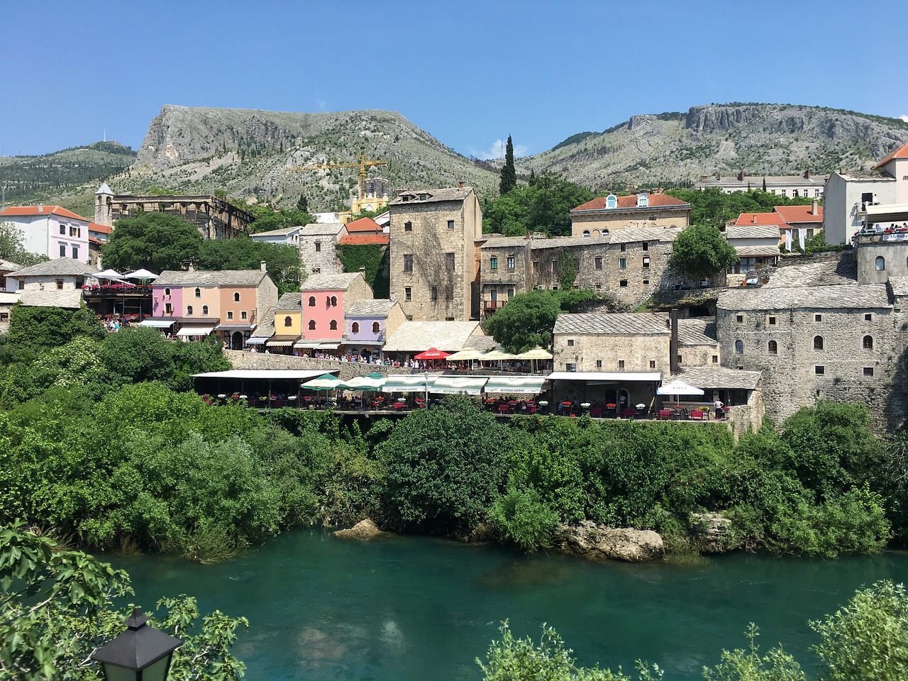 mostar, river, bosnia