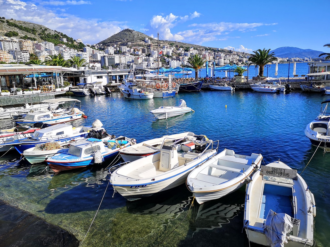 albania, saranda, boat